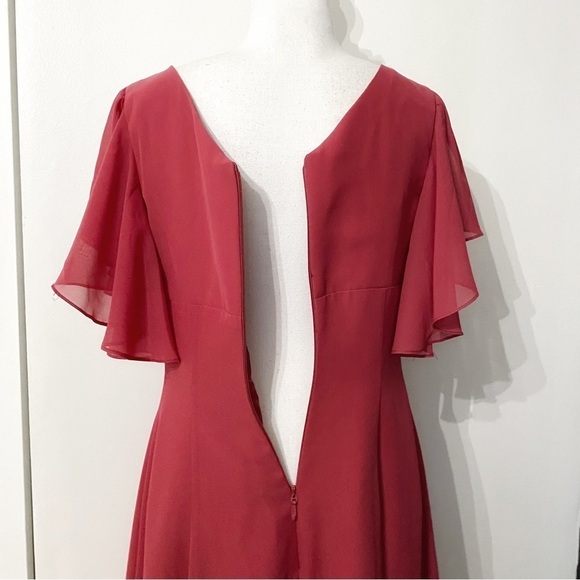 JJs House Elegant Midi Dress in Raspberry Pink - Picture 8 of 14